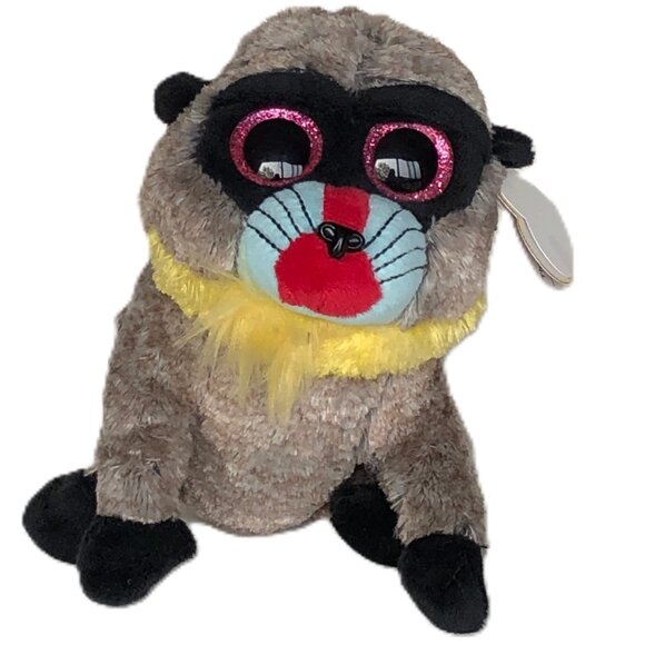 Ty New w/ Tag Beanie Boos Linus grey and white lemur 6" - Picture 1 of 13
